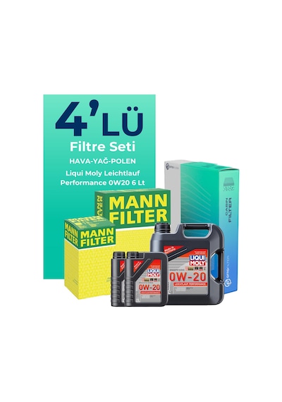 Mann Volvo Xc60 2.0 Dizel D4 Filtre Bakım Seti Liqui Moly Motor Yağlı (2017-2019) 4 Lü -
