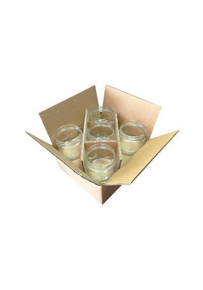 Afracam 300 Ml Metal Siyah Kapaklı Şeffaf Cam Kavanoz 10 Adet Açık Yeşil - Beyaz