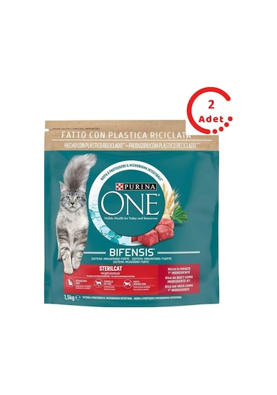 Purina One Sığır Etli Kısırlaştırılmış Yetişkin Kedi Maması 1,5 Kg X 2 Adet