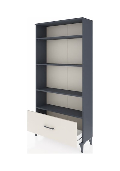 Arges Dolap 4 Raflı Tek Çekmeceli 88x30x182 Antrasit-aytaşı Antrasit