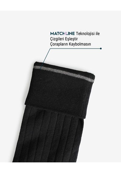 Bolero E50 Premium Erkek Dikişsiz Merserize Pamuk Çorap Siyah