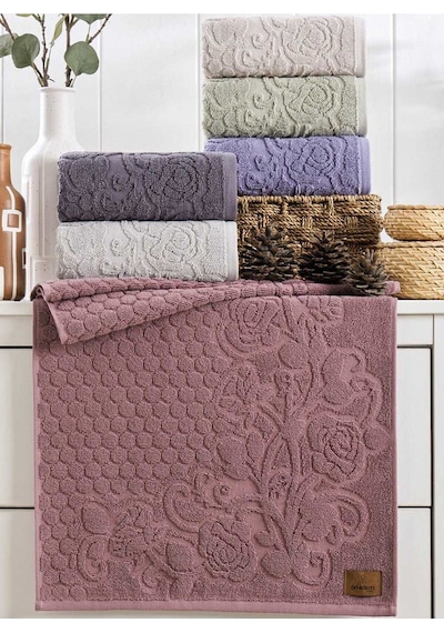 6.lı Set Avangard Seri Çeyizlik Jakarlı 50x90 Cm. Bukle Dokulu El, Yüz Havlusu Renkli