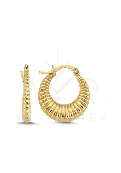 İstiridye Altın Küpe Ahk39