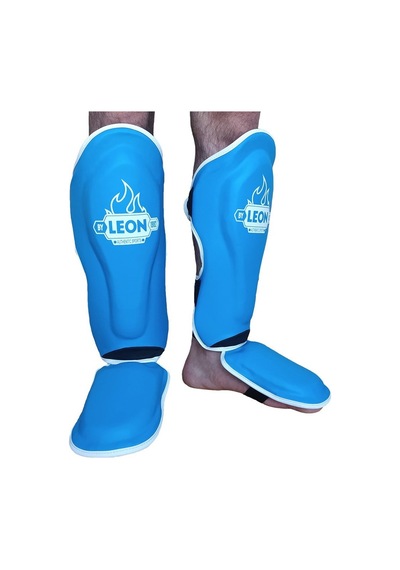 2Adımspor Leon Solid Muay Thai Ve Kick Boks Ayak Ve Kaval Koruyucu Mavi