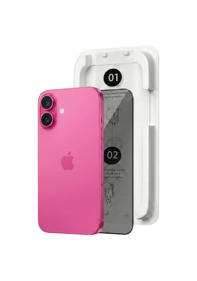 Fulltech Magicbox iPhone Uyumlu 16 / 15 Premium Tempered Glass Aparatlı Ekran Koruyucu - Privacy Fulltech Magicbox iPhone Uyumlu 16 / 15 Premium Tempered Glass Aparatlı Ekran Koruyucu - Privacy