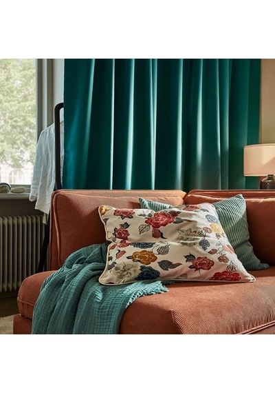 Ikea Majgull Fon Perde 145x300 Cm Koyu Yeşil