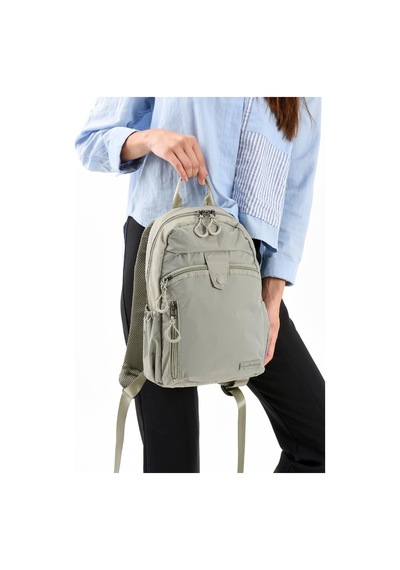 Baginn Unisex Sırt Çantası Paraşüt Kumaş Hafif Çok Cepli Yağmur İtici Kumaş 32 22 Cm 571 Collection Bej
