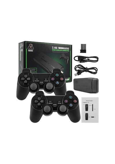 Zhltools 20000 Oyunlu 2.4g Kablosuz Çift Kol Retro i Game Stick Taşınabilir Mini Oyun Çubuğu