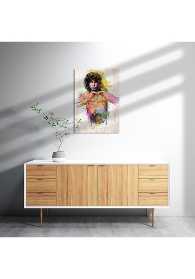 Cakasepetim Jim Morrison Kalp Figürü Görseli Ahşap Mdf Tablo