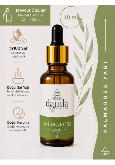 Biodamla Natural Palmarosa Yağı 10 Ml