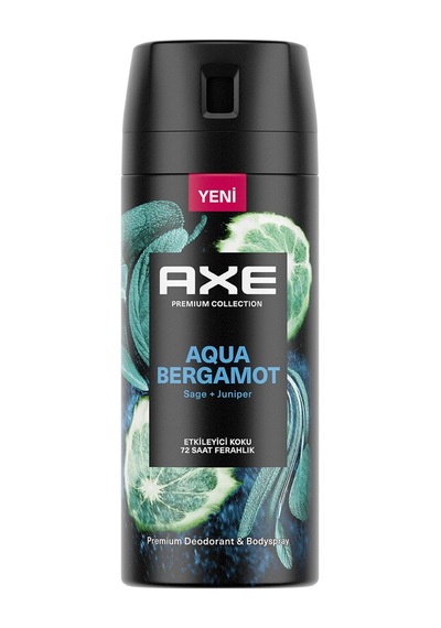 5 Adet Axe Aqua Bergamot Deodorant Body Sprey 150 Ml