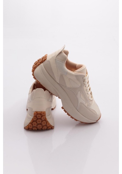 Dgn 83144 Kadin Sneaker Ayakkabi Bej