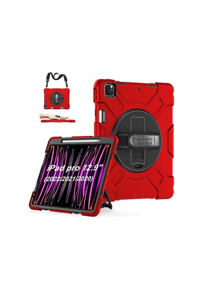 Apple Uyumlu iPad Pro 12.9 3.Nesil Kılıf Defender Askılı Zırh Tank Case