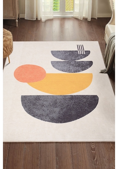 Funk Modern Dokuma Pamuk Polyester Renkli Halı (Al 399)