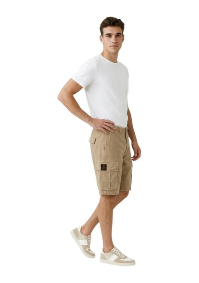 Five Pocket Erkek Bermuda Şort Bej