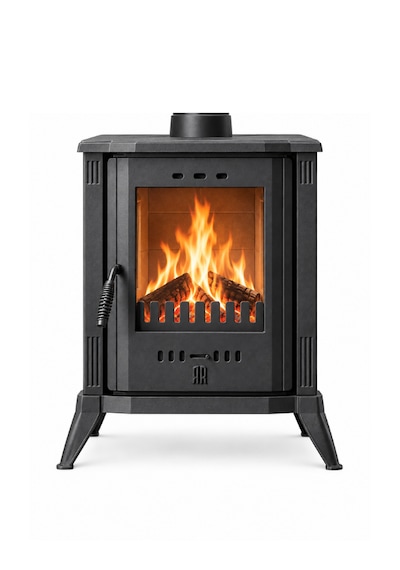 Reyo Stove Sisam Camlı Mini Döküm Soba