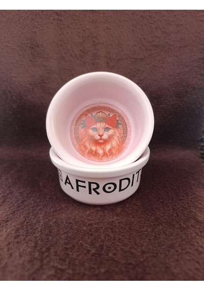Raccoon Olimpos Serisi Afrodit Seramik Mama Ve Su Kabı 300ml