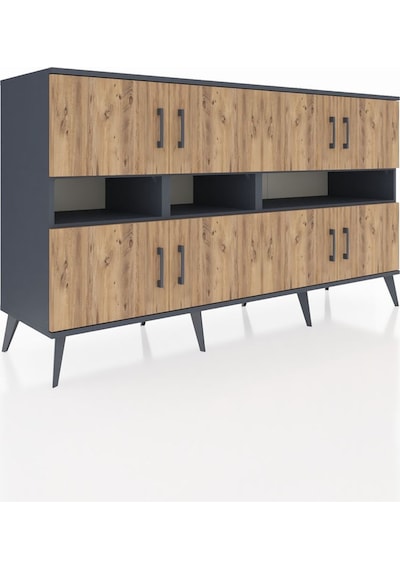 Hyperion Konsol 8 Raflı 8 Kapaklı 176x44x99 Antrasit-çam/antrasit Antrasıt/atlas Çam - Antrasıt Hyperion Konsol 8 Raflı 8 Kapaklı 176x44x99 Antrasit-çam/antrasit Antrasıt/atlas Çam - Antrasıt