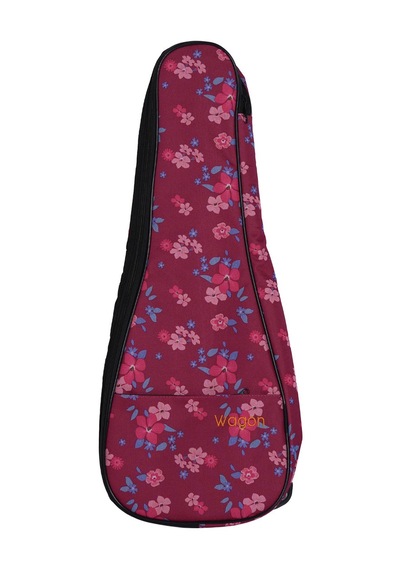 Wagon 03 Serisi Tenor Ukulele Çantası - Hibiskus Pembe