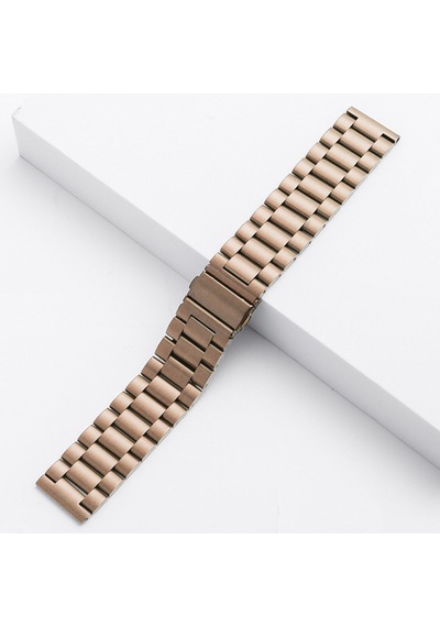 Caseonn Garmin Vivoactive 4 Kordon Paslanmaz Çelik Metal Kayış Rose Gold