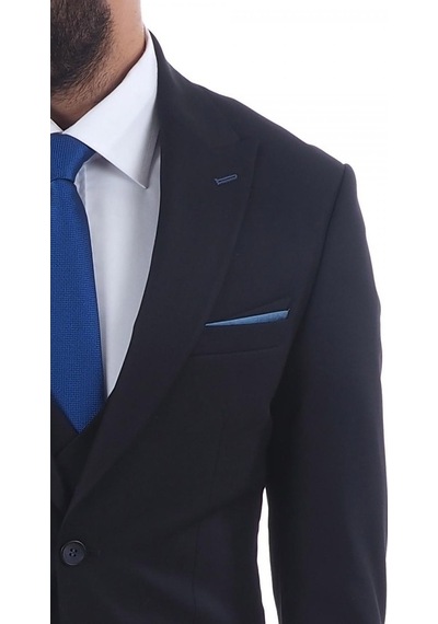 Jan Carlucci Slimfit Yelekli Drop 6 Takım (476249345) Lacivert