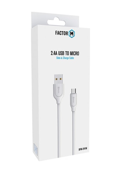 Factor-m Mıcro Data Kablo 2.4a 1m -beyaz