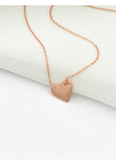 Brezza Lusso Jewelry  925 Ayar Gümüş Nazar Gözlü Mineli Kalp Kadın Kolye 4 42 CM 42 CM