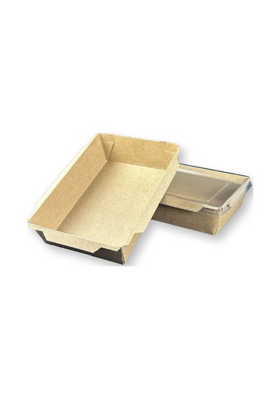 Kapaklı Kraft Yemek Kabı Lunch Box 1200ml 50 Adet