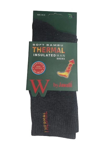 By Jawalli THERMAL BAMBU ERKEK SOKET ÇORAP-ANTRASİT Antrasit