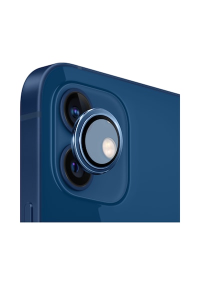 Safeus Safir Temperli Kamera Lens Koruyucu Apple Uyumlu iPhone 12 Ve Mini İle Mavi