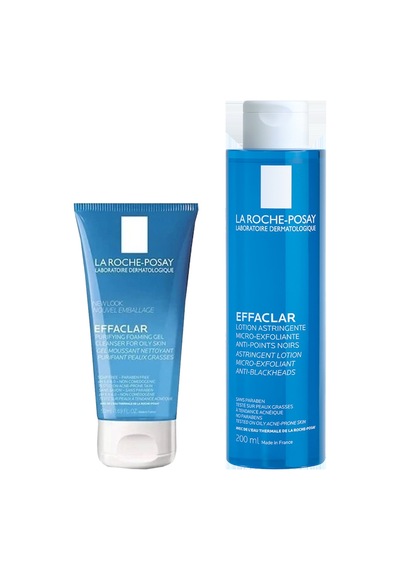La Roche Posay Effaclar Yüz Temizleme Jeli 200 Ml + Gözenek Sıkılaştırma Etkili Tonik 200 Ml