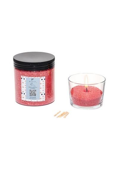 Pembe Yaratıcı Inci Tozu Mum 30 Adet Fitil İle Bırlıkte -250 Gr Çok Renkli