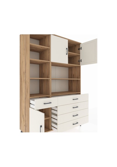 Hyperion Dolap 9 Raflı 5 Çekmeceli 3 Kapaklı 132x44x195 Çam-aytaşı/aytaşı Aytası/aytası Hyperion Dolap 9 Raflı 5 Çekmeceli 3 Kapaklı 132x44x195 Çam-aytaşı/aytaşı Aytası/aytası
