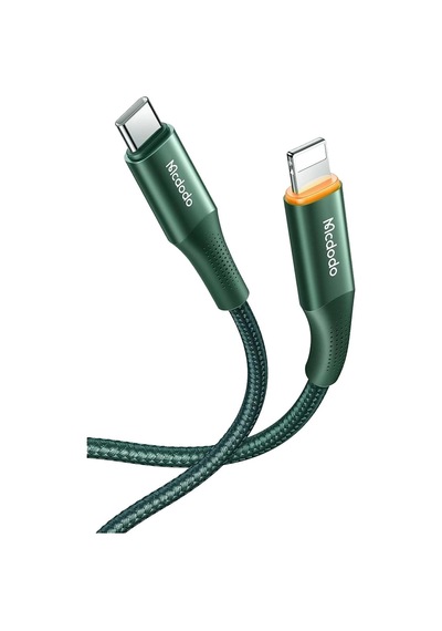 Ca-9961 20w Type-c To Lightning Pd Data-şarj Kablosu 1.2m Yeşil