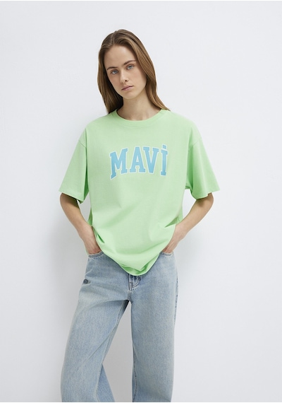 Mavi - Mavi Logo Baskılı Yeşil Tişört 1600843-71721 Yeşil