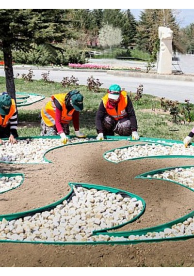 25 Metre Çim Ayracı, Bahçe Düzenleyici Seperatörü, Peyzaj Ekipmanı