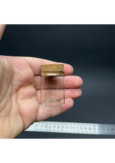Tıpalı Cam Şişe 15 ML+  Geniş Ağızlı Tıpalı Cam Şişe 30 x 40 ML