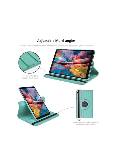 Samsung Uyumlu Galaxy Tab A9 8.7 Inç Tablet Kılıf 360 Dönen Standlı X110