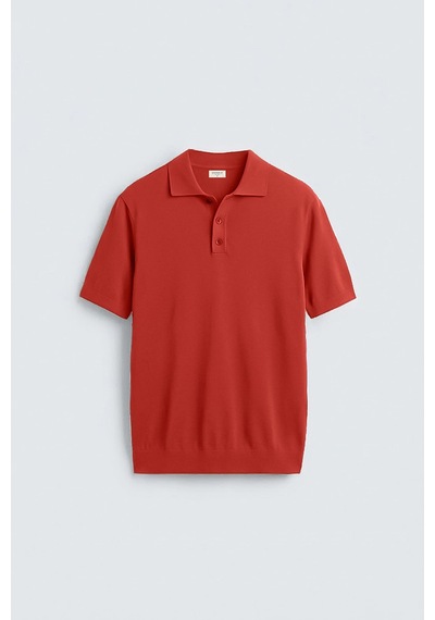 Antioch Comfort Slim Polo Yaka Erkek Triko T-shirt Kırmızı