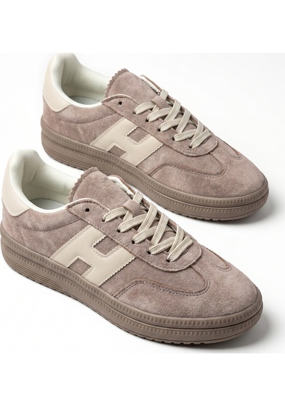 V.S.H Velvet Kadın Vizon Desenli Kadın Retro Spor Ayakkabı Te03-2450