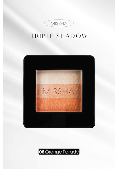 Yumuşak Dokulu, Dökülme Yapmayan 3 Renkli Göz Farı Triple Shadow No.8 Orange Parade 8
