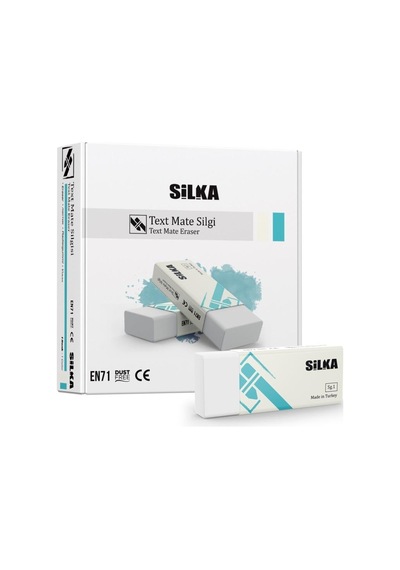Silka Text Matel Öğrenci Silgisi Beyaz Öğrenci Silgisi 20 Li Paket