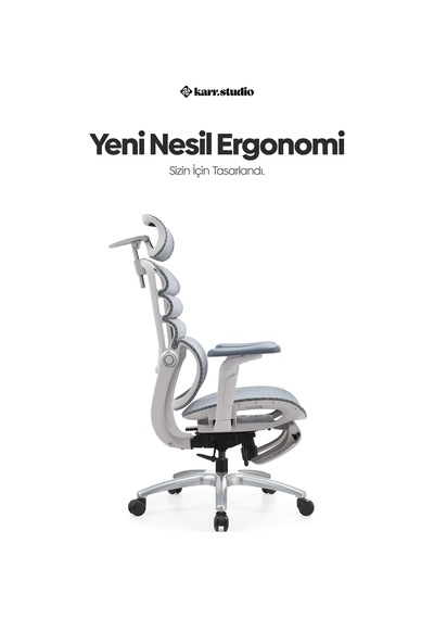Rosso Ergonomik Çalışma Koltuğu - Gri