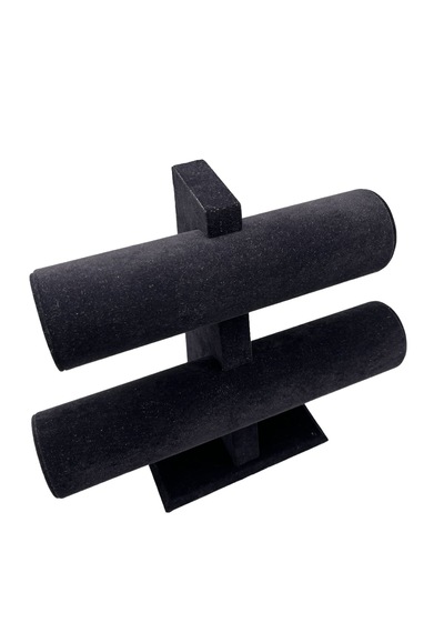 Yerli Üretim Süet Kaplama Siyah 26/18cm Iki Kademeli Stand