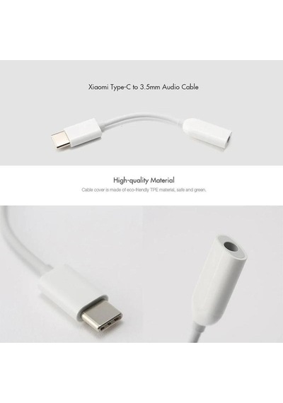 Shpx Aux Audio Sadece Xiaomi Uyumlu Beyaz Kulaklık Jack Mi Dönüştürücü Nslm 1037065