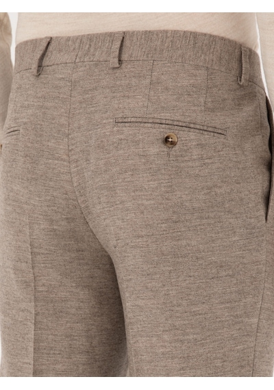 Cacharel Bej Slim Fit Yün Kaşmir Karışımlı Mikro Desenli Pantolon Cacharel Bej Slim Fit Yün Kaşmir Karışımlı Mikro Desenli Pantolon
