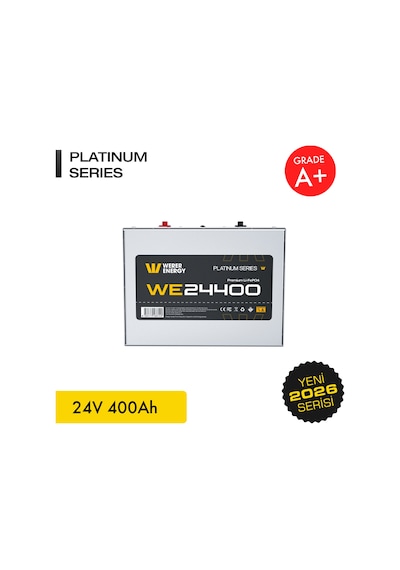 Werer Energy 24V 400Ah LiFePO4 Platinum Series Bluetooth'lu Lityum Demir Fosfat Akü