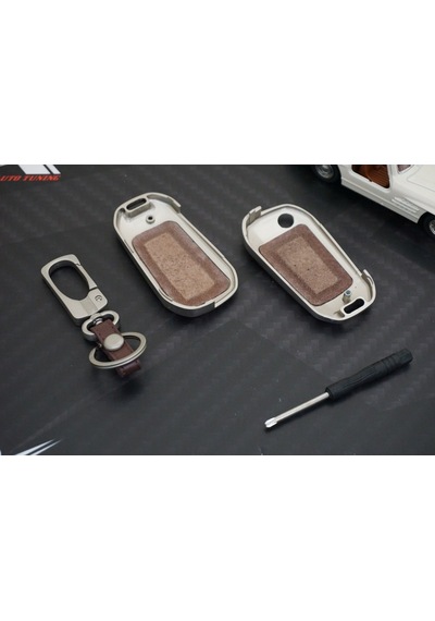 Citroen Uyumlu C3 C4 C Elysee Metal Deri Fosforlu Anahtarlık New Style