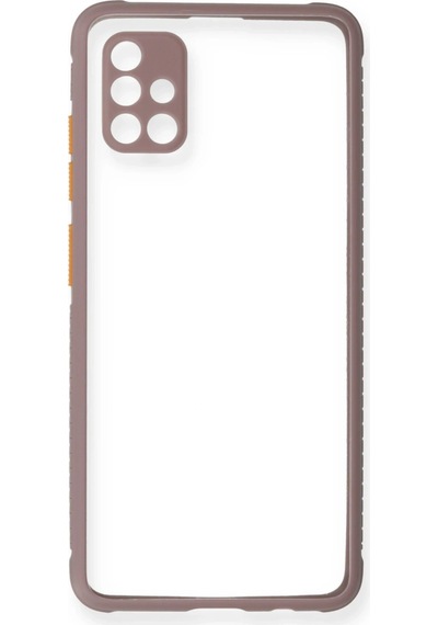Newface - 235 - Samsung Galaxy Uyumlu A71 Kılıf Miami Şeffaf Silikon - - Csmo-tex - Açık Mor