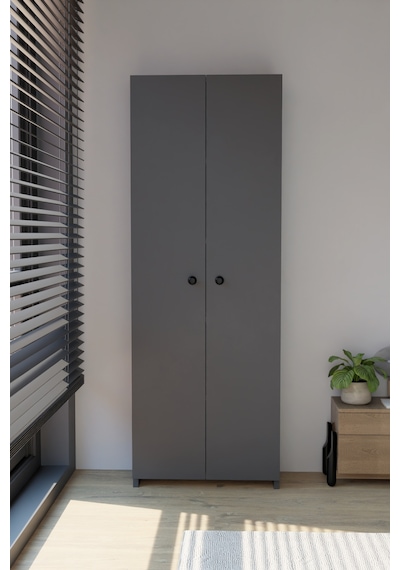 Alpaevmobilya 150 Cm 2 Kapaklı 5 Raflı Geniş Çok Amaçlı Yatak Odası Kıyafet Dolabı Düzenleyici Ve Organizer Antrasit Alpaevmobilya 150 Cm 2 Kapaklı 5 Raflı Geniş Çok Amaçlı Yatak Odası Kıyafet Dolabı Düzenleyici Ve Organizer Antrasit